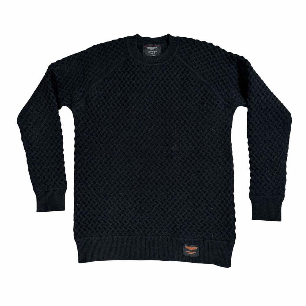 Womens Aston Martin Racing by Hackett Honeycomb Textured Crewneck Sweater XL